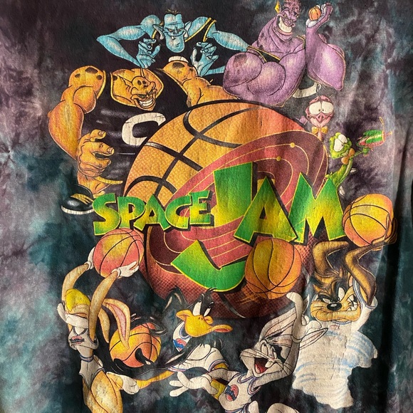 tie dye space jam shirt
